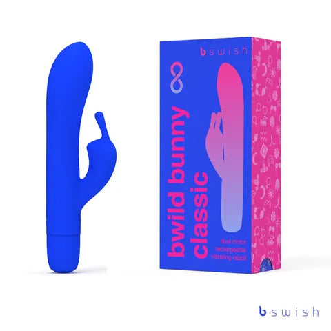 Bwild Classic Bunny Infinite Pacific Blue 15.2 cm USB Rechargeable Rabbit Vibrator - ClubX